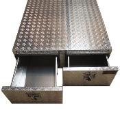 Coffre aluminium 2 tiroirs 150L Dimensions 1000 x 1310 x 300 mm